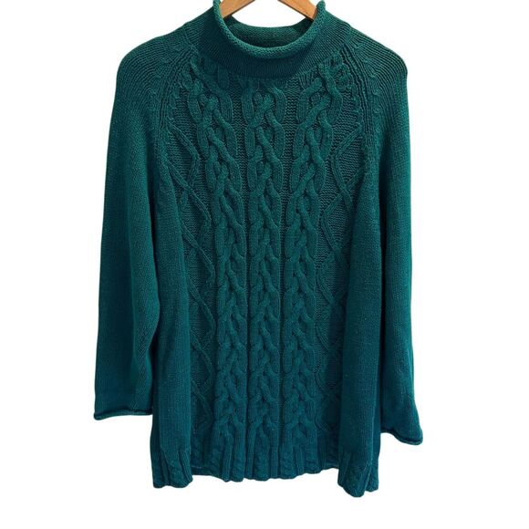 Forenza Sweaters - Forenza Sweater Vintage 80's 90's Oversized Cable Knit Green Women's Size Medium